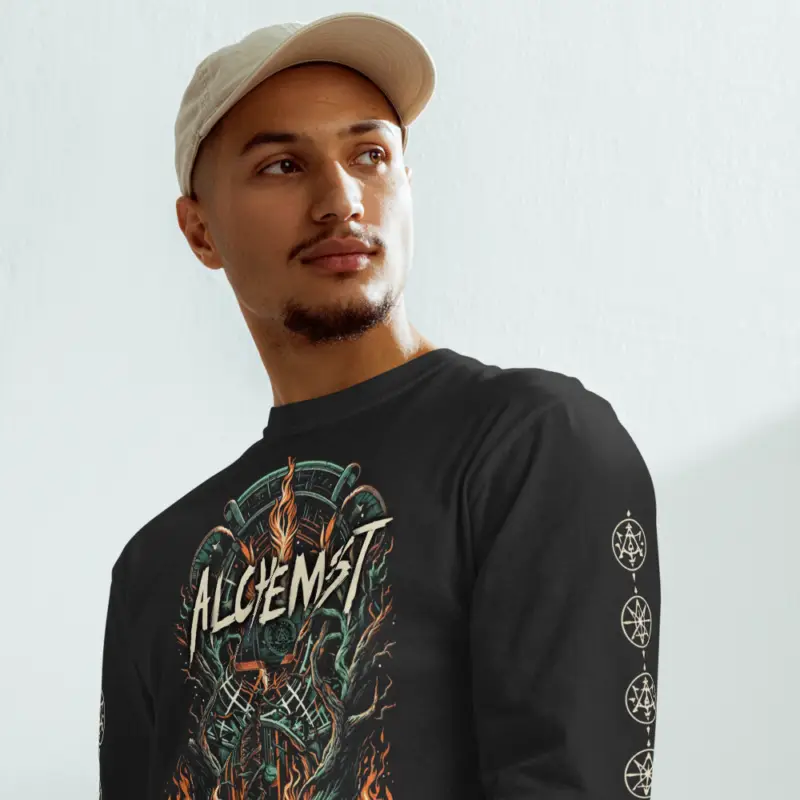 Flaming Hammer heavyweight long-sleeve shirt