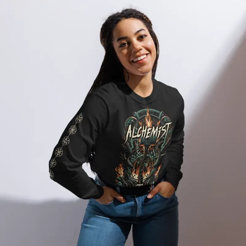 Flaming Hammer heavyweight long-sleeve shirt