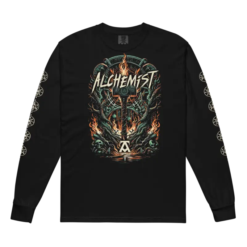 Flaming Hammer heavyweight long-sleeve shirt