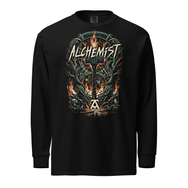 Flaming Hammer heavyweight long-sleeve shirt