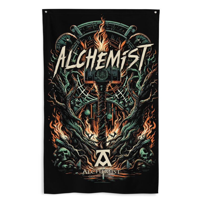 Alchemist Flames Wall Flag